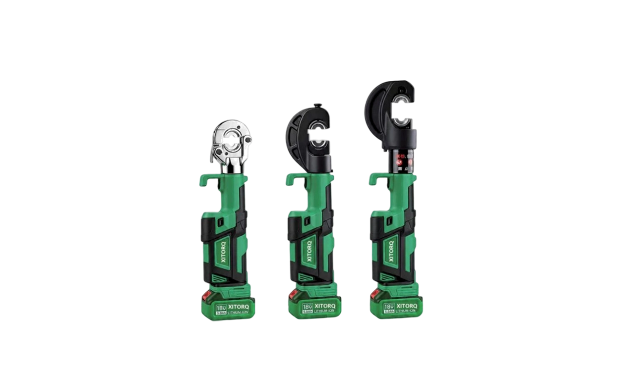 18V リチウムイオン油圧圧着工具 — 力 60 ～ 120kN、10 ～ 400mm² Cu/Al ケーブル端子用