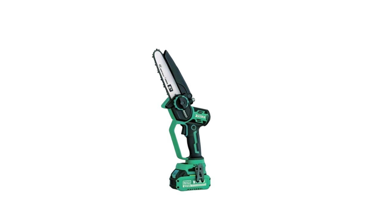 XJ.206 16V 6 インチ ブラシレス電気チェーンソー — 最大切断直径 150mm、両手グリップ